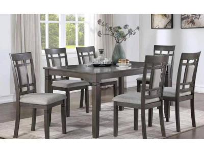 Wooden Texture and Cushion Seat Dining Set - LS_D002