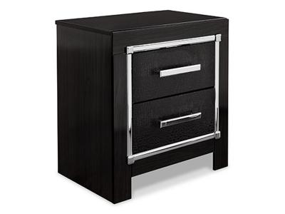 Ashley Furniture Kaydell Two Drawer Night Stand B1420-92 Black