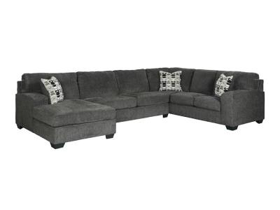 Ashley Ballinasloe 3 Piece LAF Sectional in Smoke - 80703S1