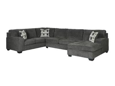 Ashley Ballinasloe 3 Piece RAF Sectional in Smoke - 80703S2