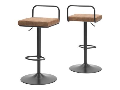 Ashley Furniture Strumford Tall Swivel Barstool (2/CN) D119-130 Brown/Black