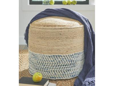 Ashley Furniture Matson Pouf A1000809 Natural/Blue