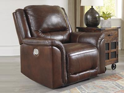 Ashley Furniture Catanzaro PWR Recliner/ADJ Headrest U8300413 Mahogany